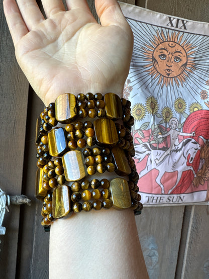 Tigers Eye 3 rows Bracelet