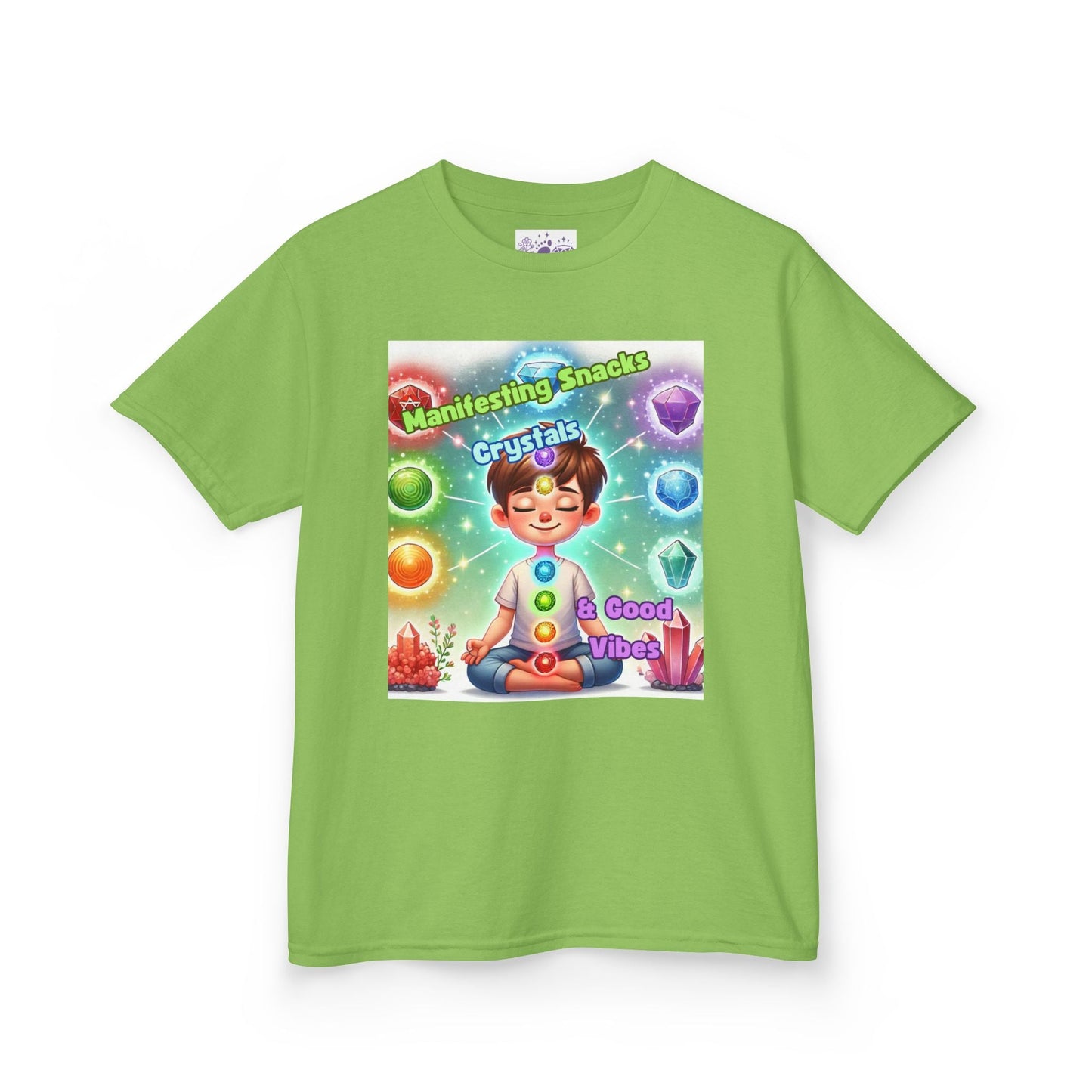 Kids TShirt 'Manifesting Snacks, Crystals, and Good Energy'