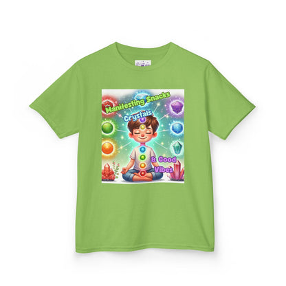 Kids TShirt 'Manifesting Snacks, Crystals, and Good Energy'