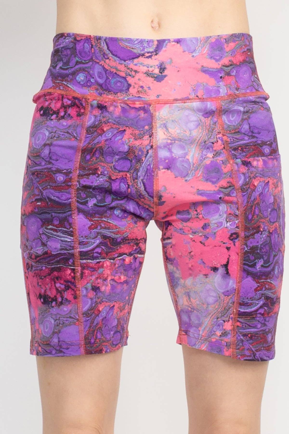 *Psychedelic Marble Bike Shorts