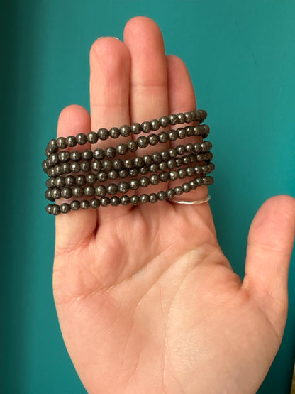 Pyrite 4 mm Bracelet