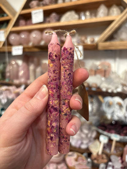 Hand-rolled Herb Spell candles