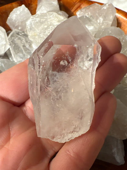 Clear quartz raw point