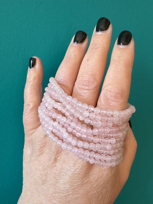 *Bracelet Rose Quartz 4mm