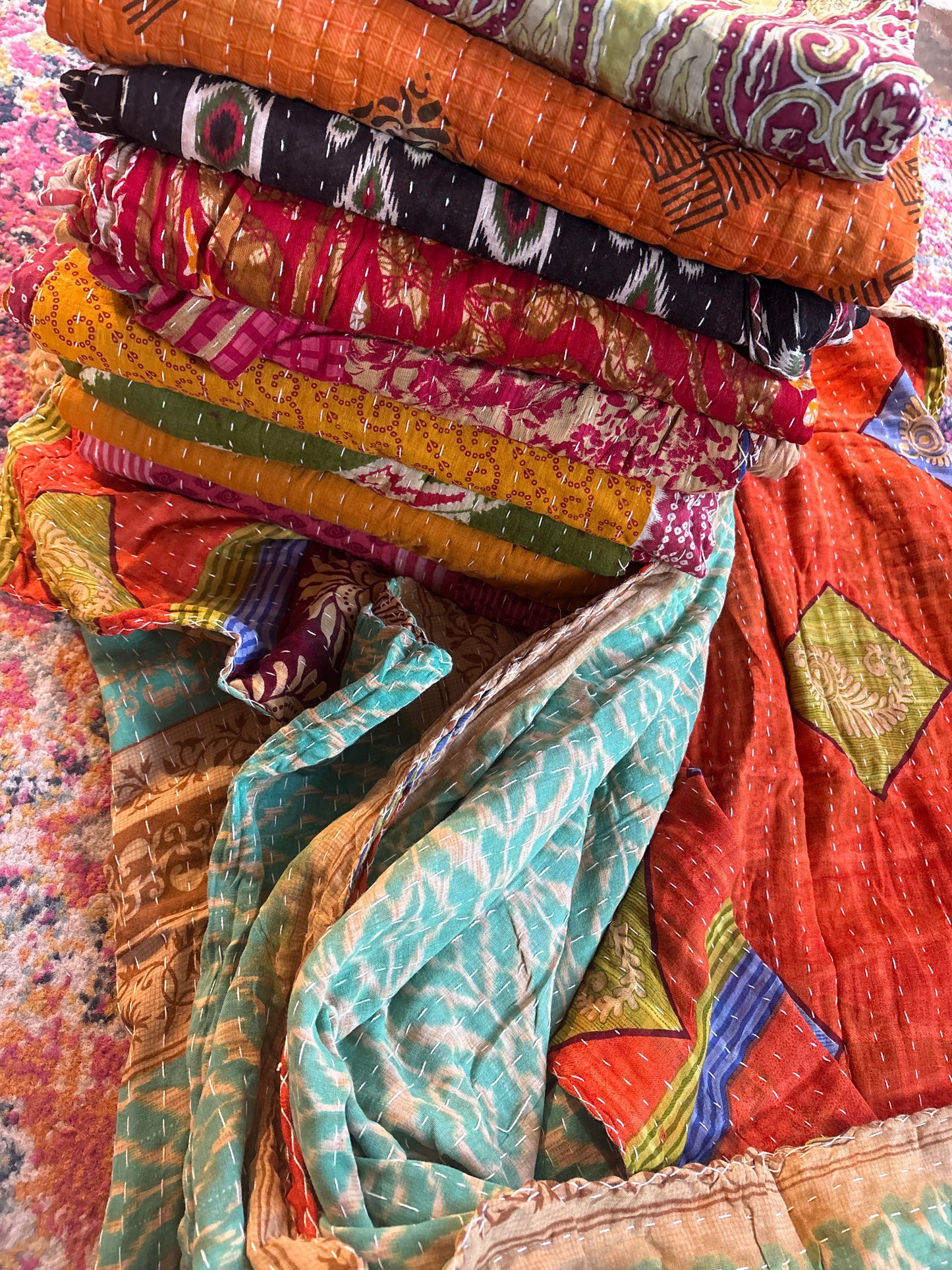 Vintage Indian Quilt twin size