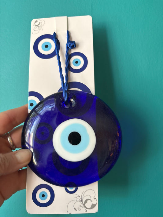 *Evil Eye Hanging Glass