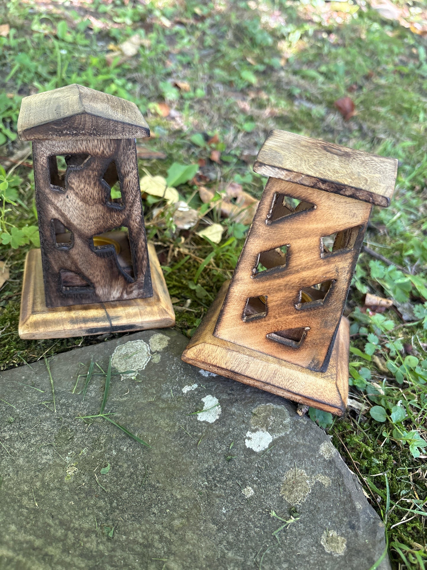 Wooden Lighthouse Incense Cone Burner 4” – Decorative Incense Holder