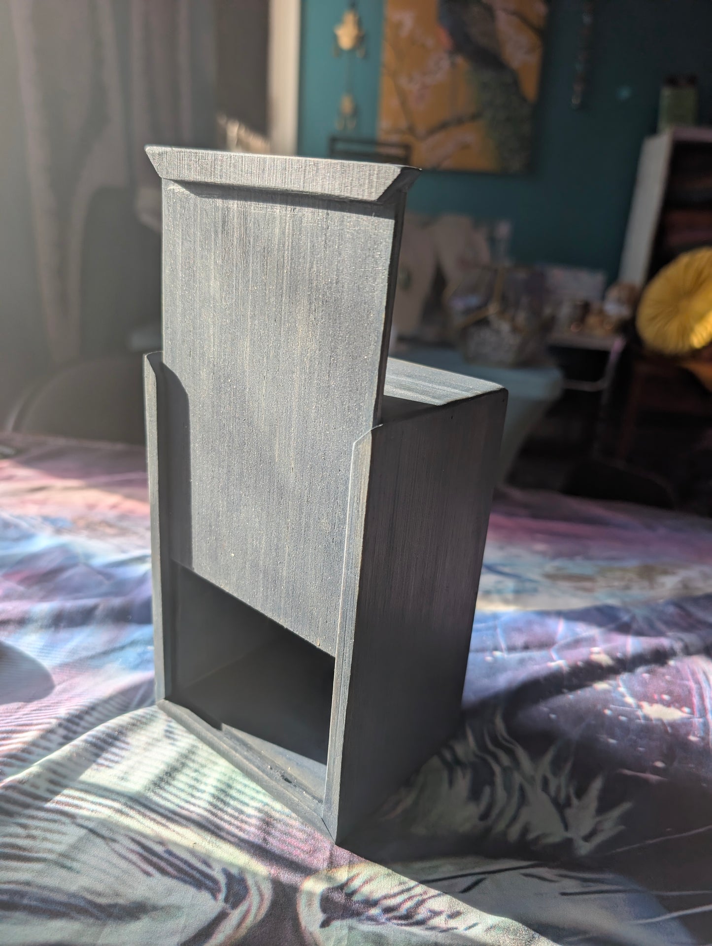 Tarot Raider Handcrafted Tarot & Oracle Card Box – Blue Finish (Small) Solid