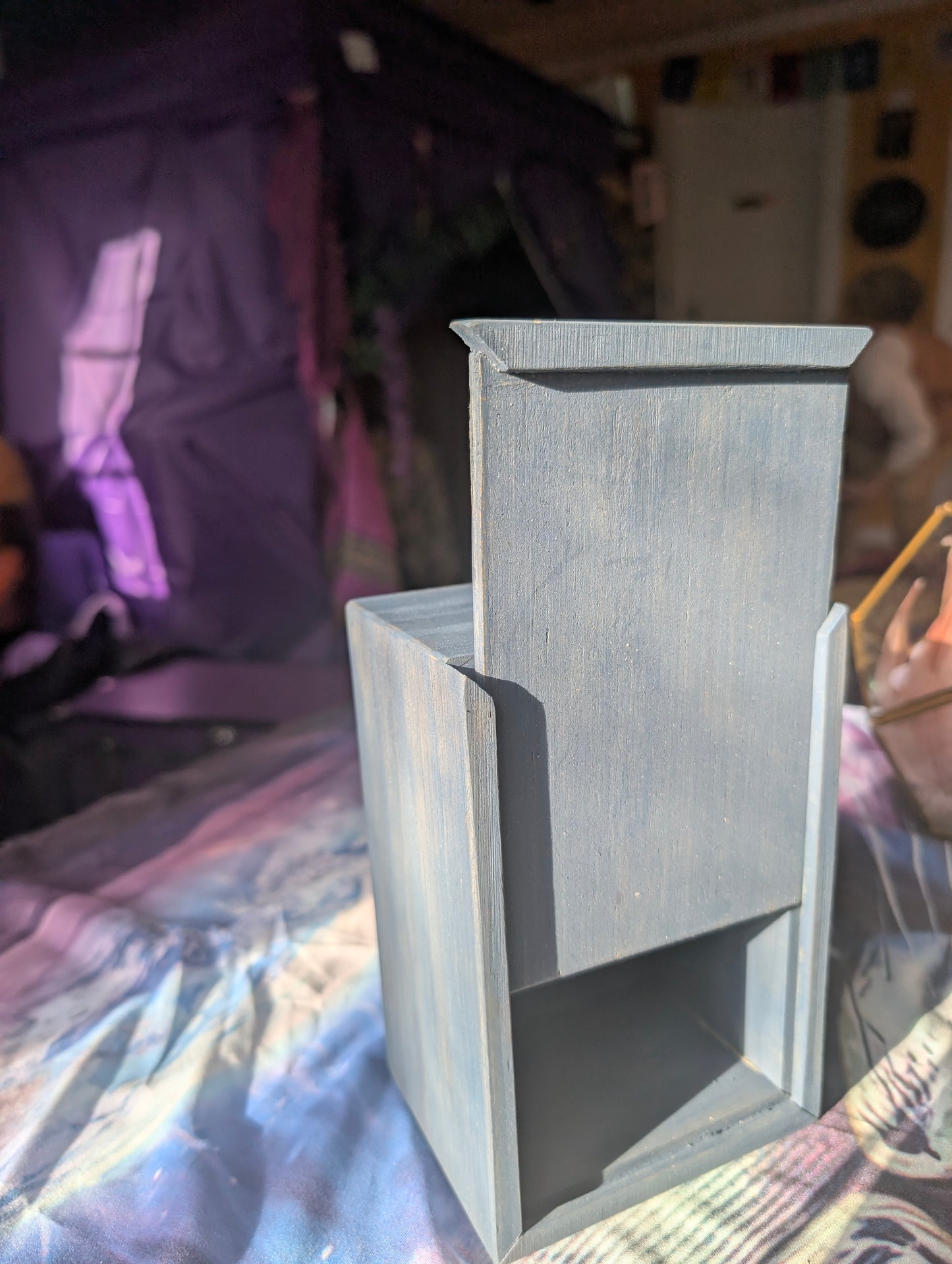 Tarot Raider Handcrafted Tarot & Oracle Card Box – Blue Finish (Small) Solid