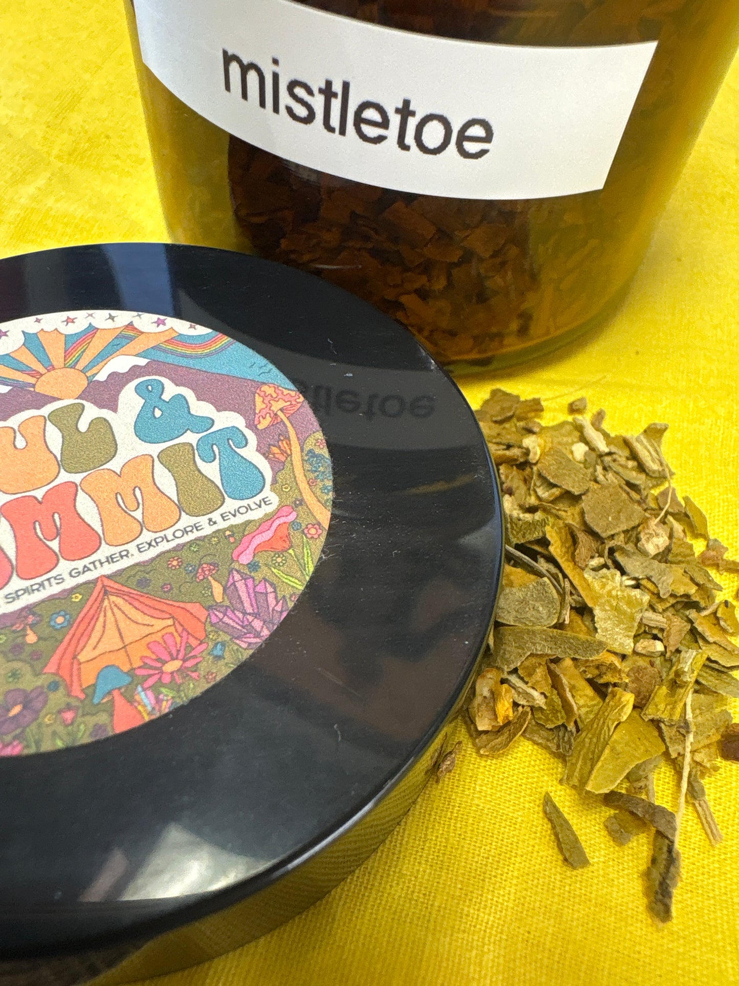Apothecary Herbs in Glass Jar