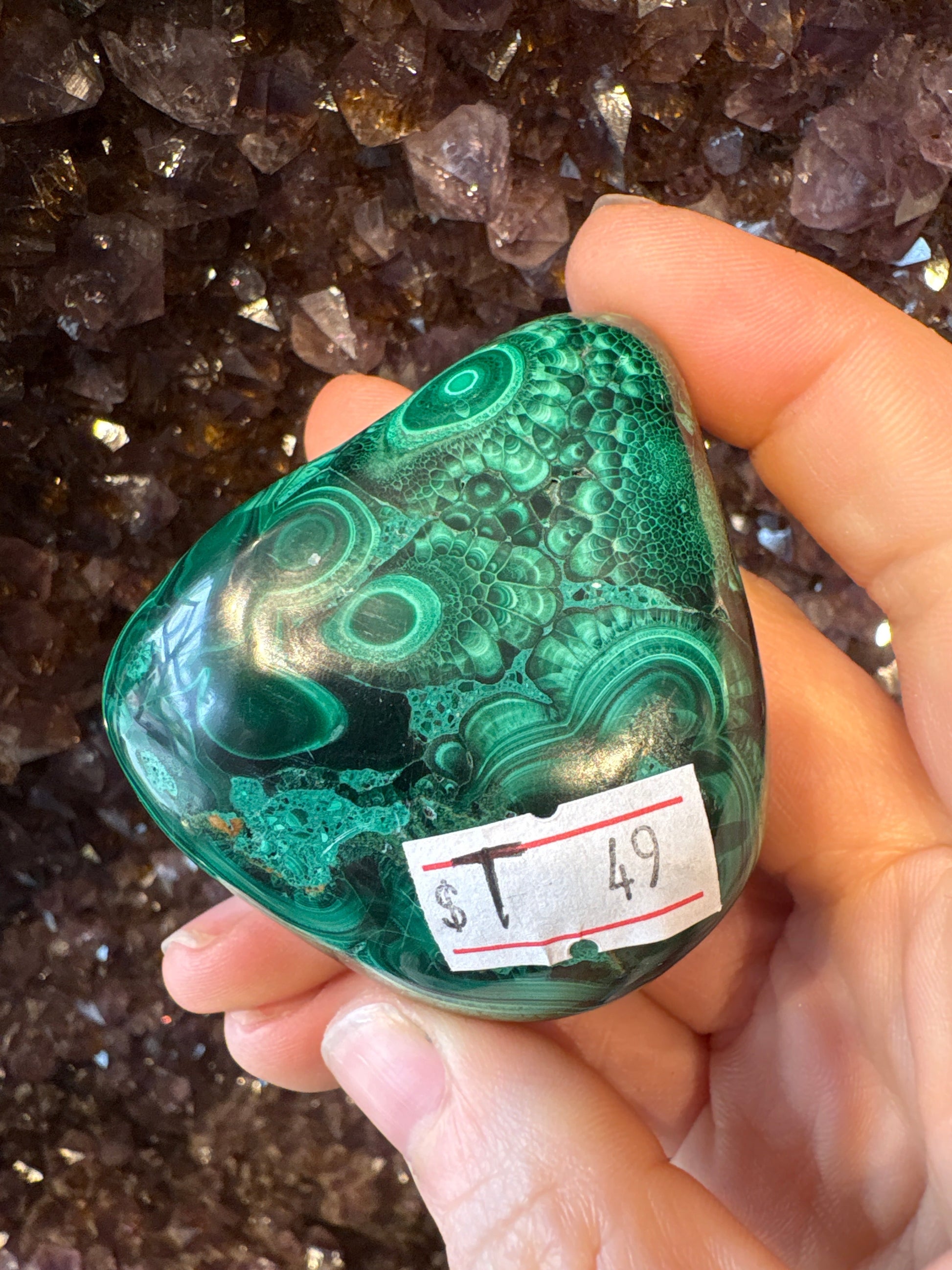 Malachite Freeform – Hand-Polished | Deep Green Crystal for Heart Chakra Healing & Transformation