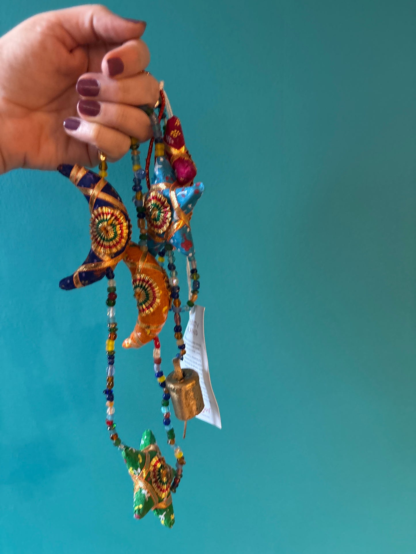 *Multi colored garland with moon and stars