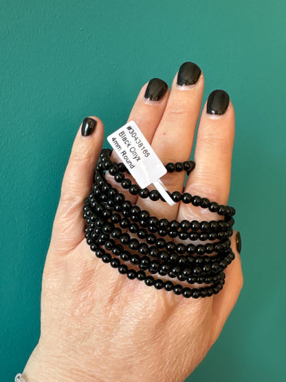 Black Onyx 4mm Bracelet