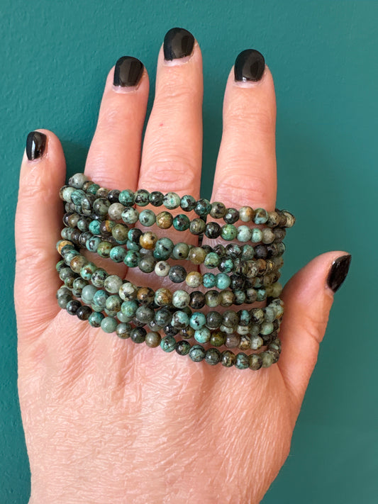 *Bracelet African Turquoise 4mm