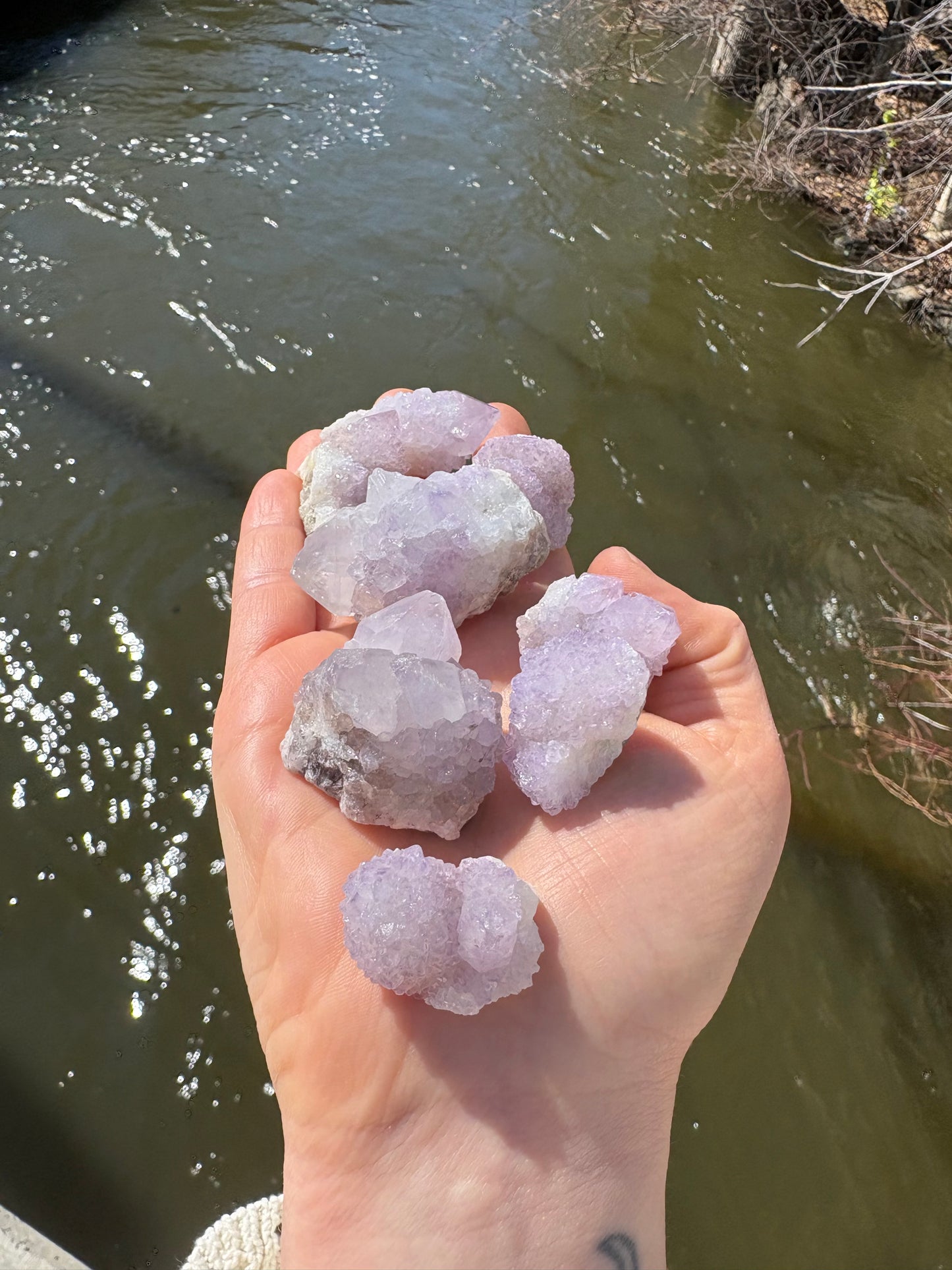 Lavender Spirit Quartz Cluster – High Vibration Crystal for Peace, Unity & Spiritual Growth