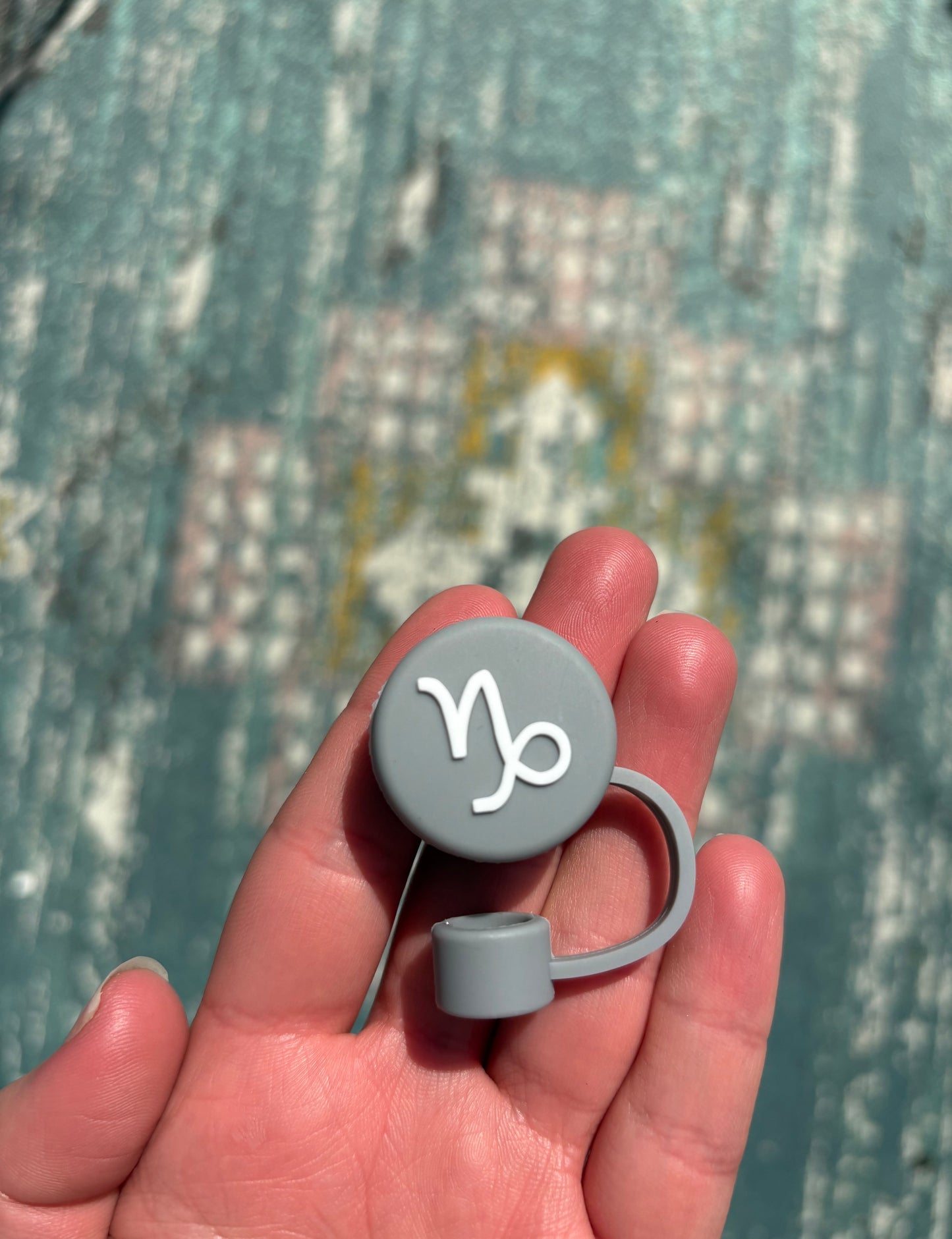 Zodiac Sign Silicone Straw Lid