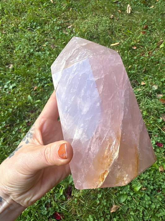 Rose Quartz High Quality Gemmy Tower