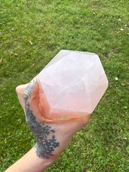 Large Rose Quartz Gemmy High Quality Tower
