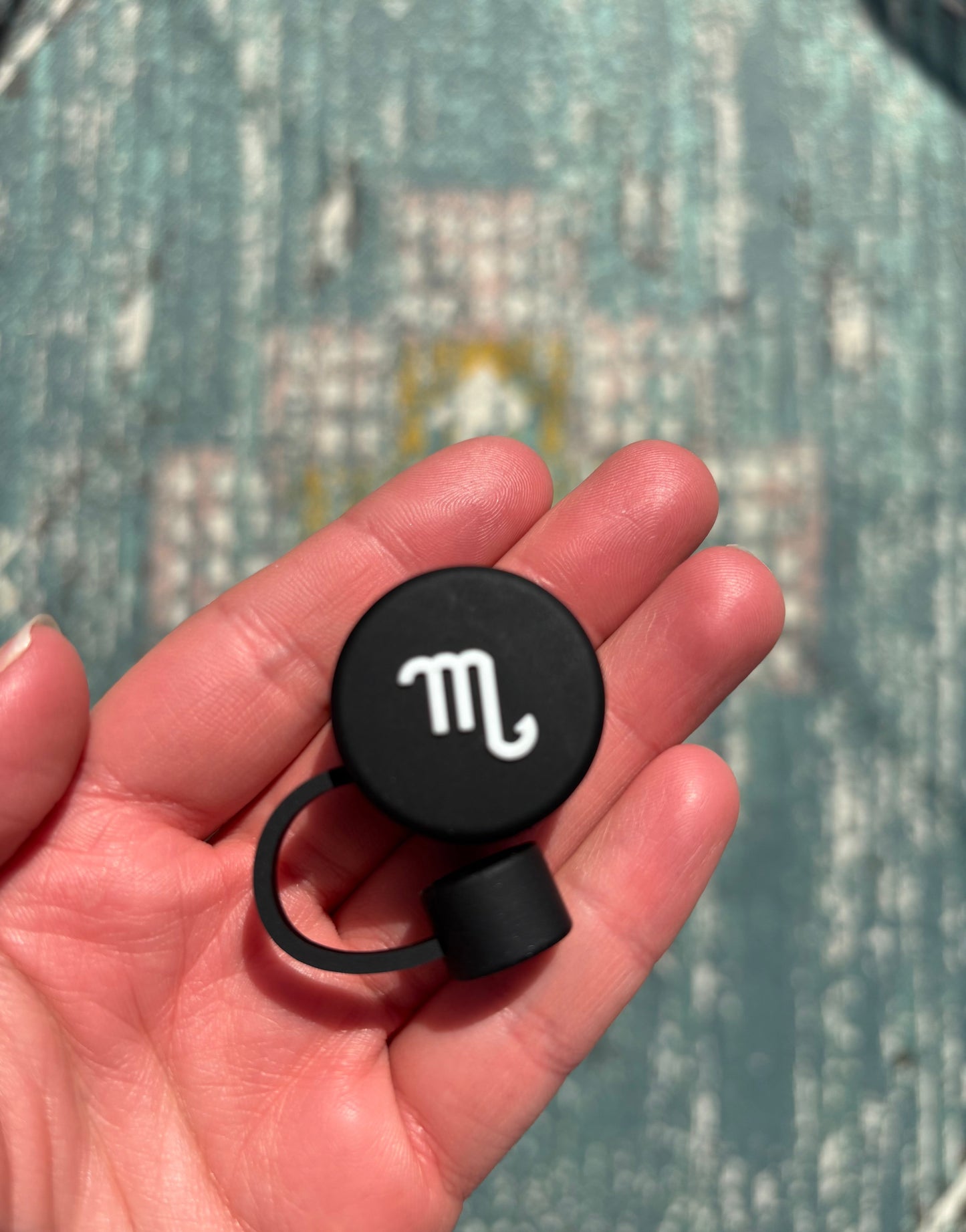 Zodiac Sign Silicone Straw Lid