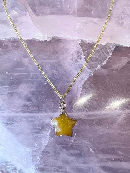 Gold Plated Crystal Star Pendant Necklace