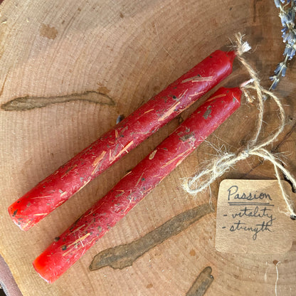 Hand-rolled Herb Spell candles