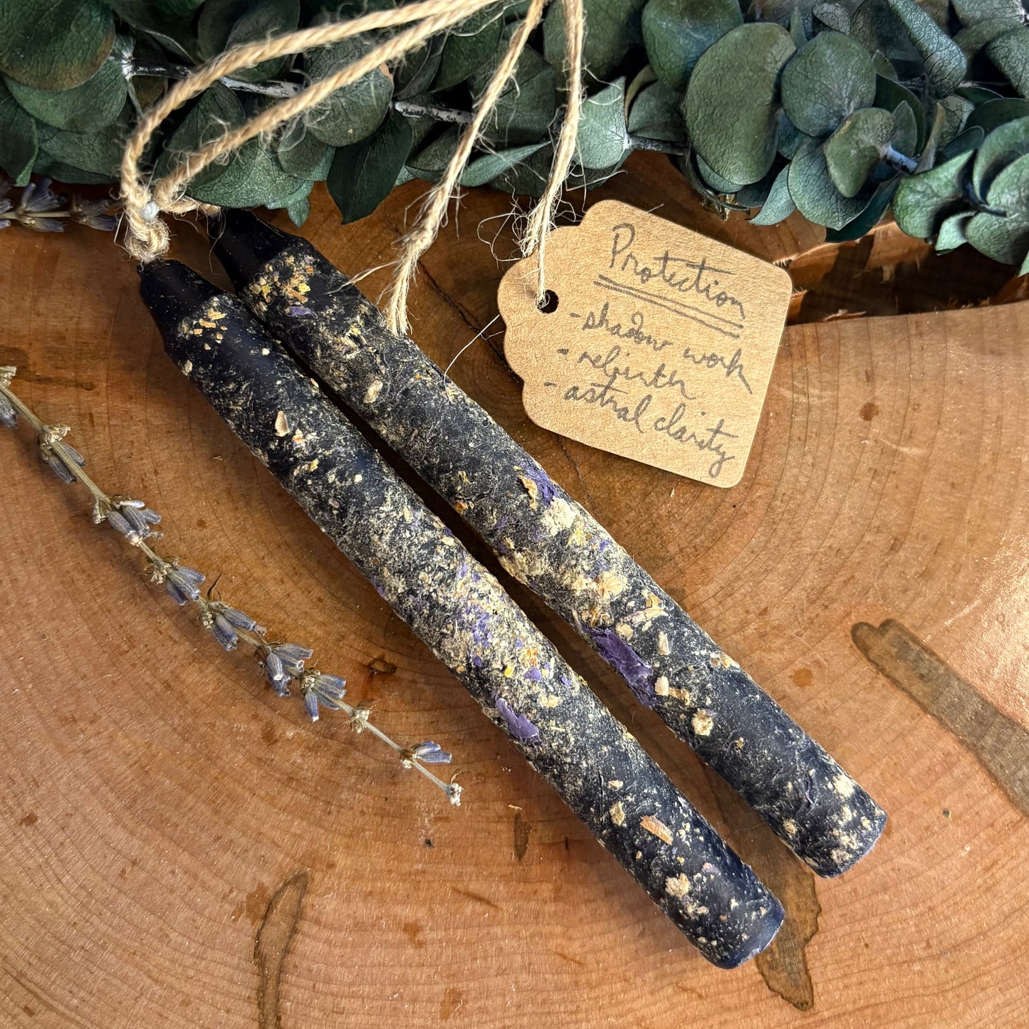Hand-rolled Herb Spell candles