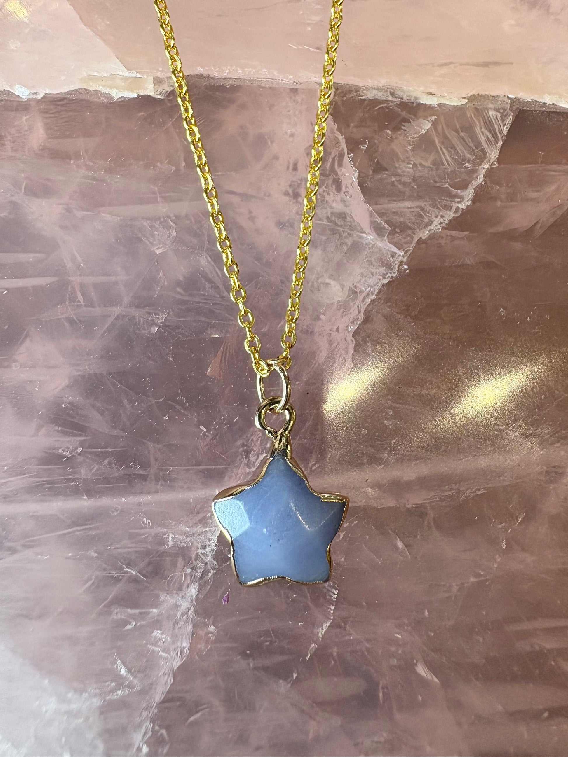 Gold Plated Crystal Star Pendant Necklace