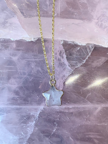 Gold Plated Crystal Star Pendant Necklace