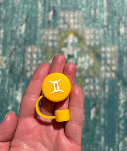 Zodiac Sign Silicone Straw Lid