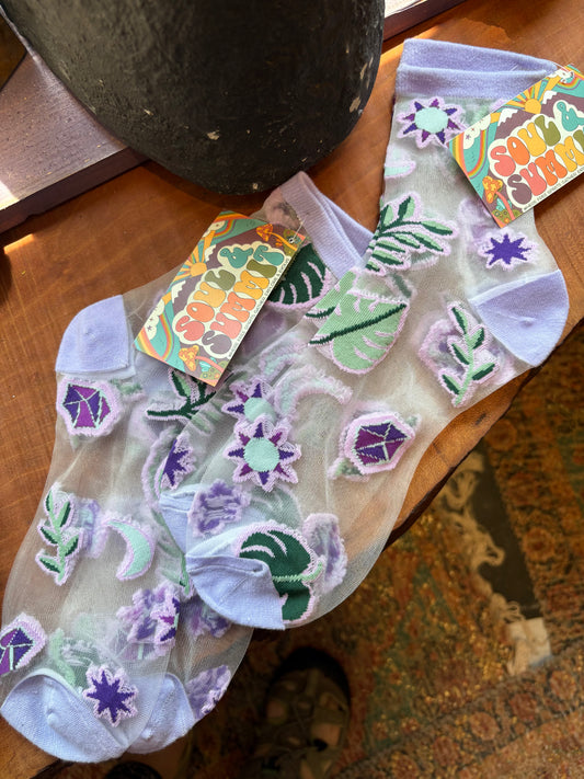*Purple lace socks