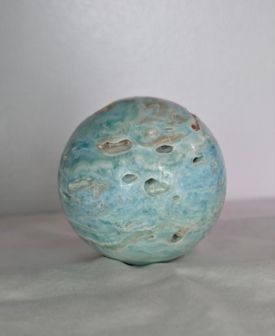 Blue Aragonite Sphere (Large)
