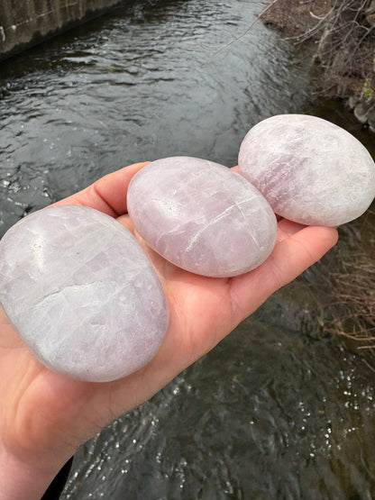 Kunzite Palm Stone