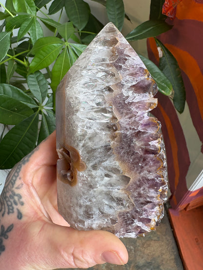 Amethyst Druzy Polished Tower