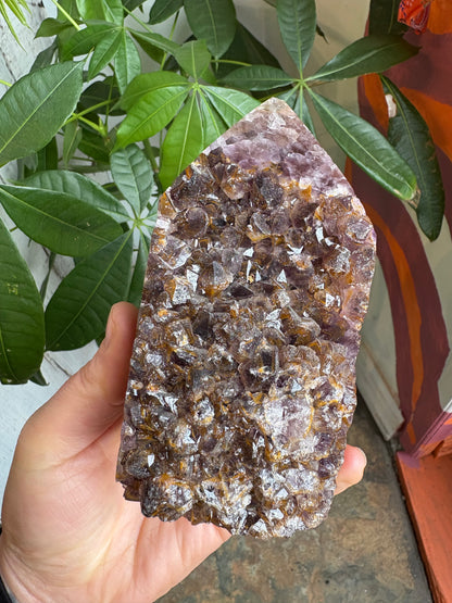 Amethyst Druzy Polished Tower