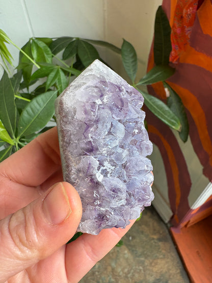 Amethyst Druzy Polished Tower