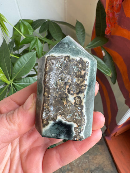 Amethyst Druzy Polished Tower