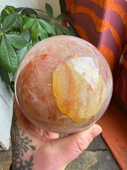 Fire Quartz Sphere – Grounding & Empowering Energy Crystal