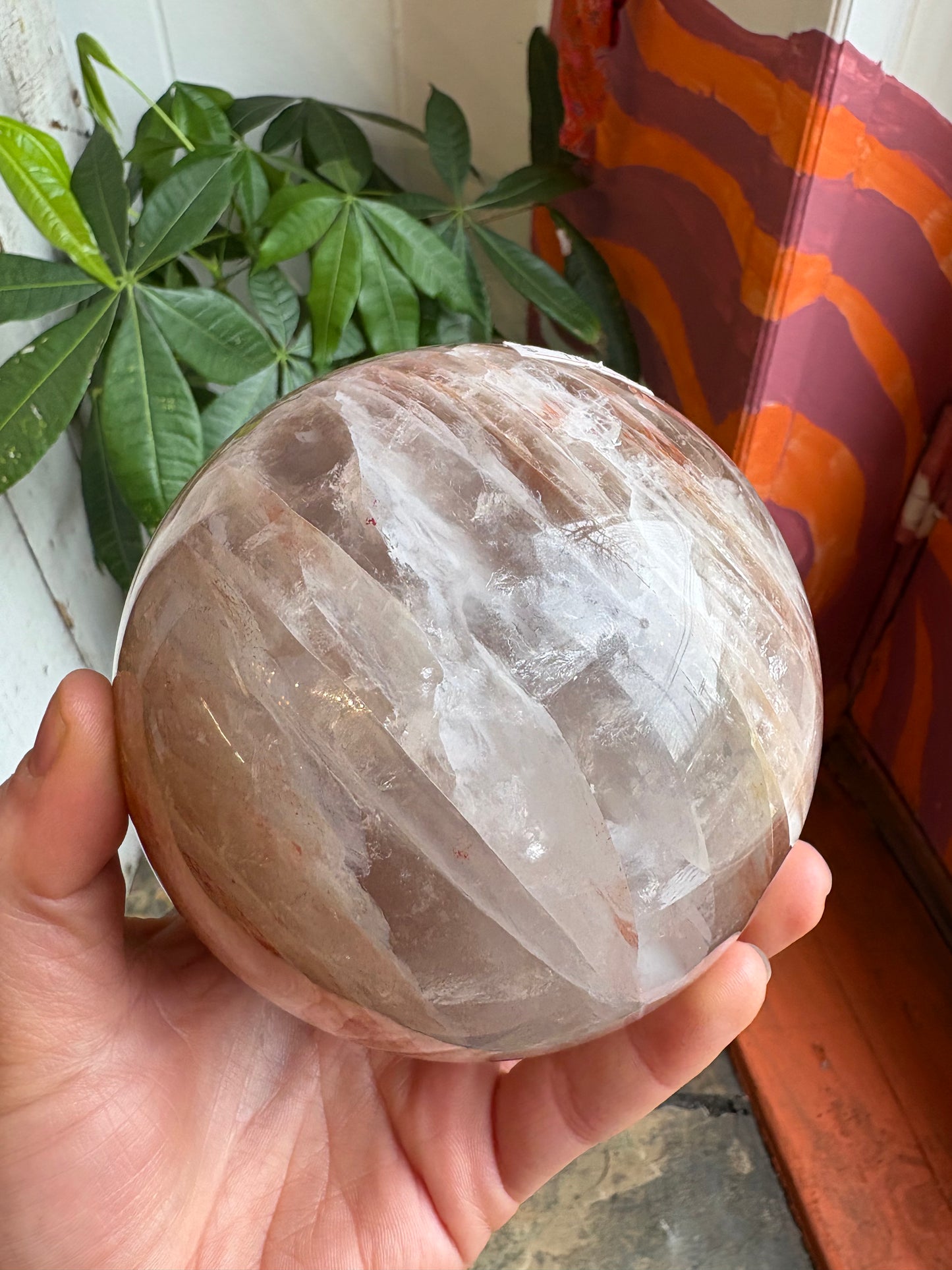 Fire Quartz Sphere – Grounding & Empowering Energy Crystal