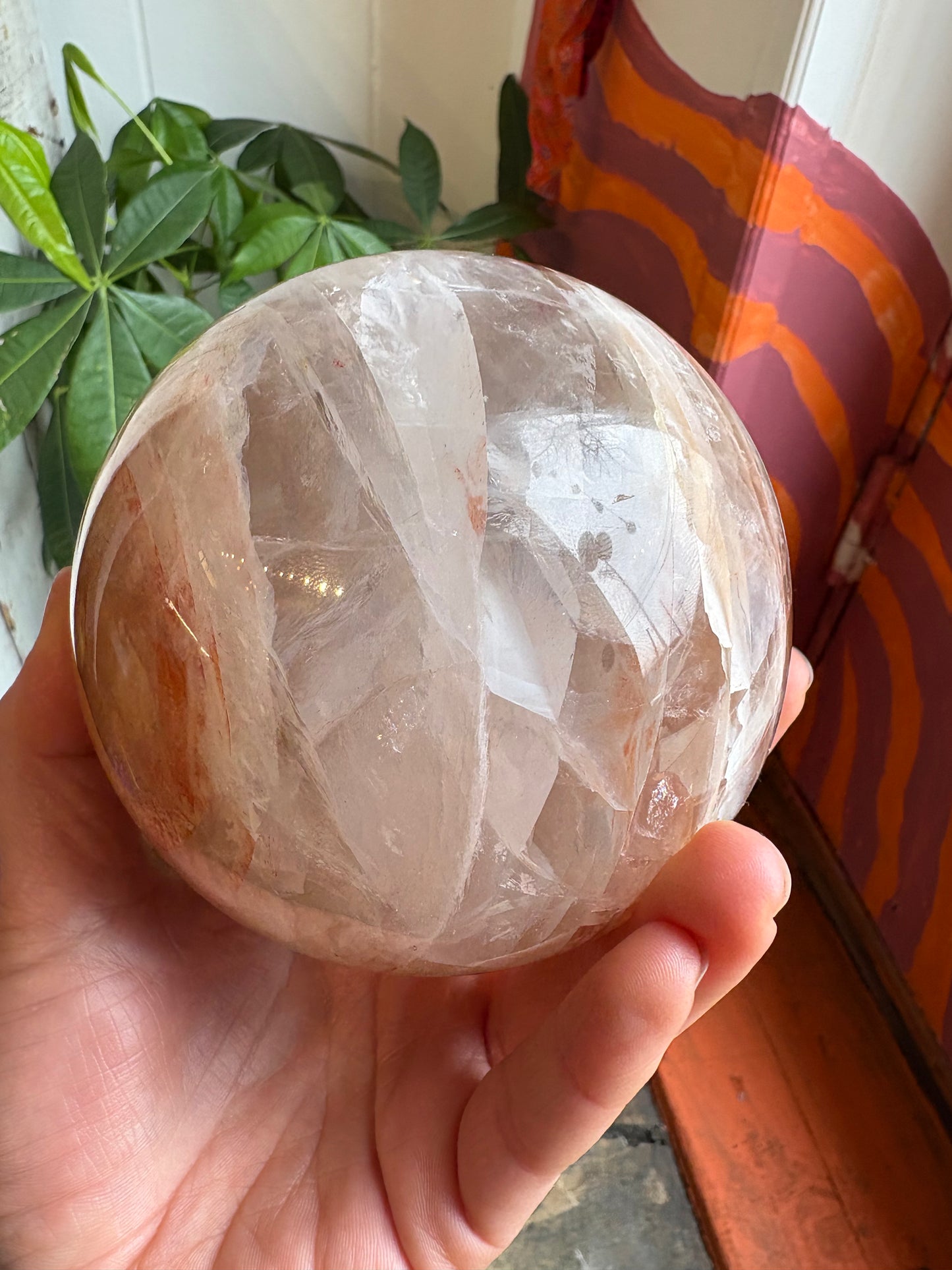 Fire Quartz Sphere – Grounding & Empowering Energy Crystal
