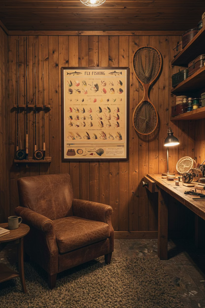 Vintage Fly Fishing Poster