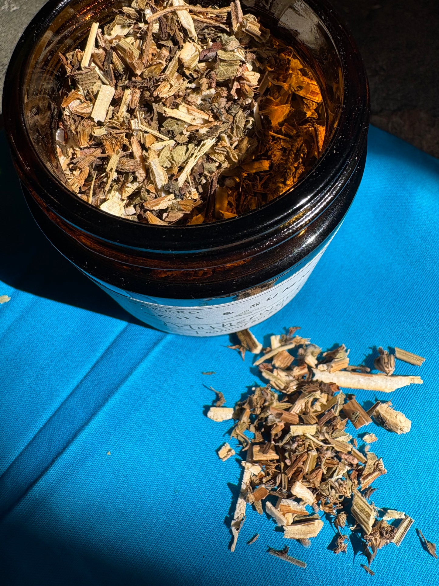 Apothecary Herbs in Glass Jar