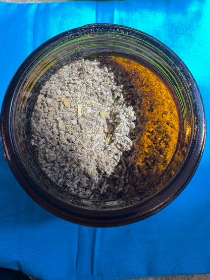 Apothecary Herbs in Glass Jar