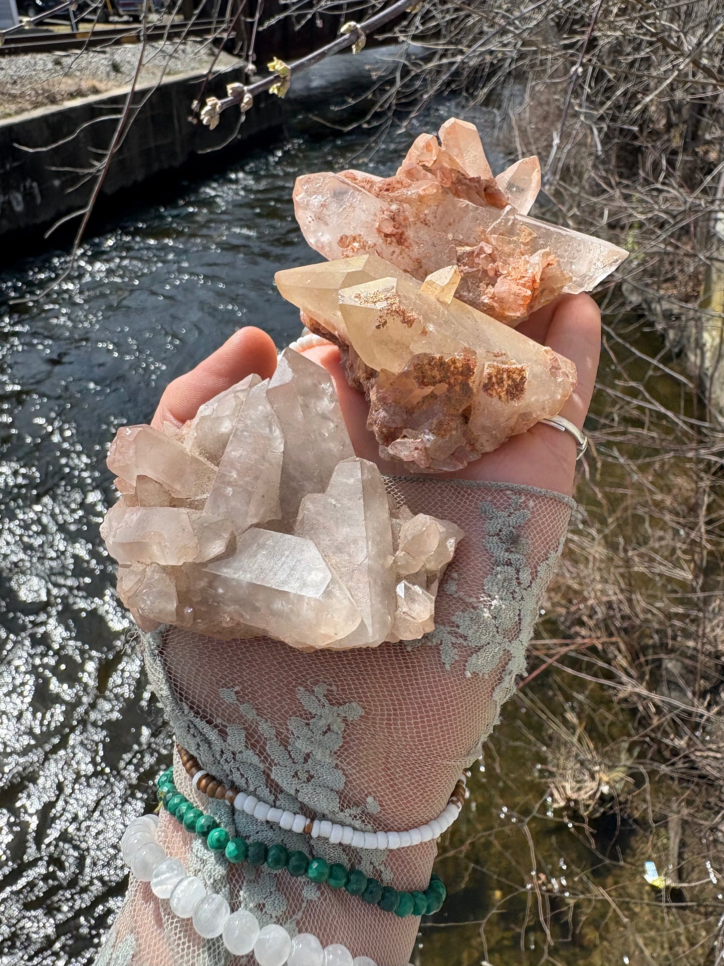 Fire Quartz Cluster