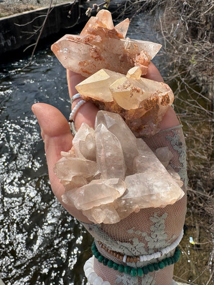 Fire Quartz Cluster