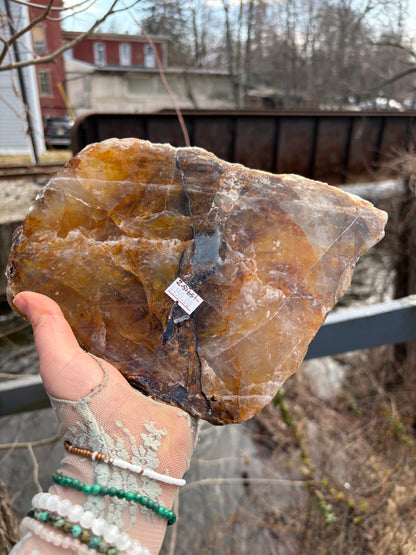 Golden Healer Quartz Slab – AA Grade Polished Healing Crystal