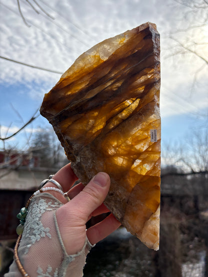 Golden Healer Quartz Slab – AA Grade Polished Healing Crystal