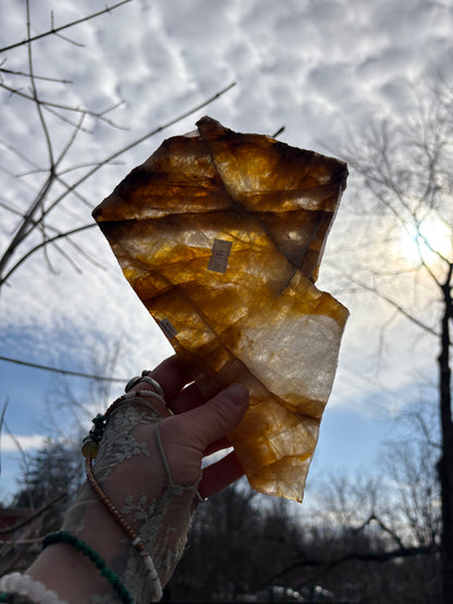 Golden Healer Quartz Slab – AA Grade Polished Healing Crystal