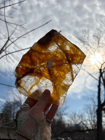 Golden Healer Quartz Slab – AA Grade Polished Healing Crystal