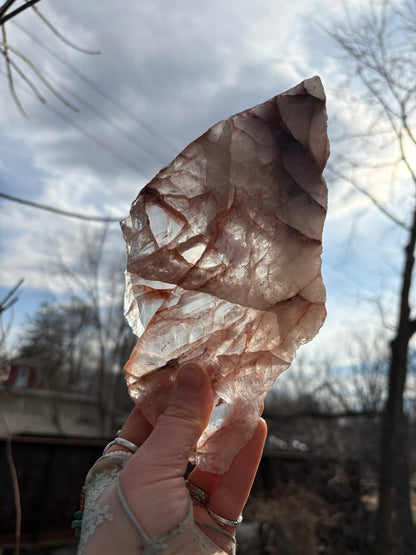 Fire Quartz Slab – Grounding & Focus Crystal | Hematoid Quartz