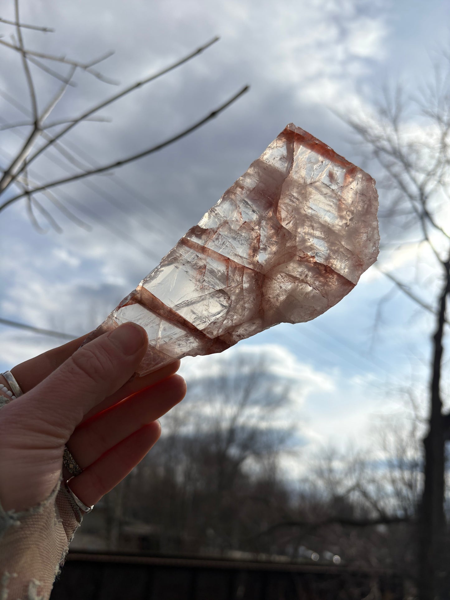 Fire Quartz Slab – Grounding & Focus Crystal | Hematoid Quartz